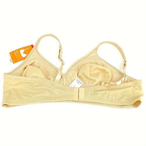 Warner's Daisy Lace Wireless Bra 2009 NWT Nude - Picture 3 of 4